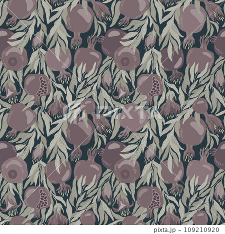 Seamless pattern fruits pomegranate pastel colors Seamless pattern fruits pomegranate pastel colors 109210920