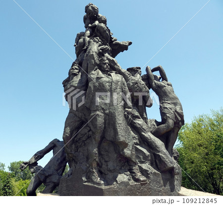 Kiev, Ukraine May 15, 2021: Memorial Babi Yar site of the Nazi mass executions of the civilian population of Roma, Jews and Soviet prisoners of war during World War II 109212845