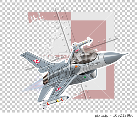 Cartoon Military Jet Fighter Plane Cartoon Military Jet Fighter Plane 109212966
