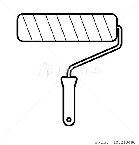 Illustration of roller. Repair working tool. Equipment for construction industry and business. 109213496