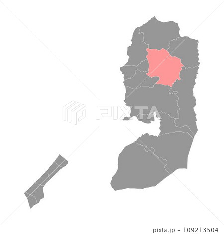 Nablus Governorate map, administrative division...のイラスト素材 [109213504 ...