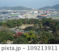 彦根城から玄宮園と彦根総合スポーツ公園の展望 109213911