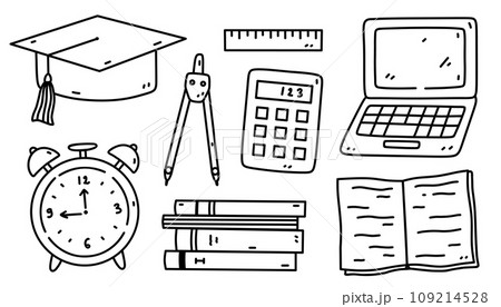 Set of school or student items 109214528