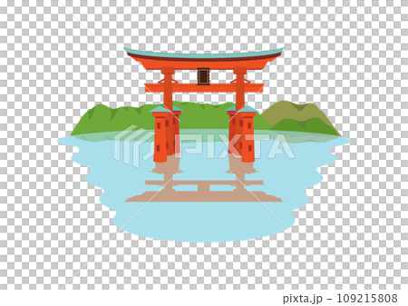 Itsukushima Shrine Otorii illustration 109215808