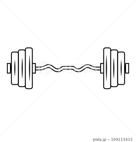Barbell vector icon 109215815