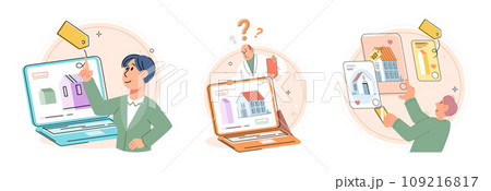 House for sale. Vector illustration Buying residential property required down payment and closing costs The buying house concept attracted first-time homebuyers and investors alike The property House for sale. Vector illustration Buying residential property required down payment and closing costs The buying house concept attracted first-time homebuyers and investors alike The property 109216817