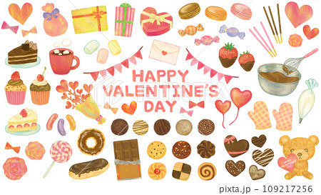 バレンタイン素材セット 109217256