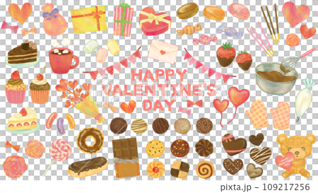バレンタイン素材セット 109217256