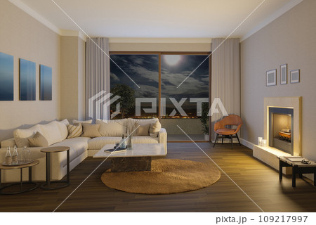 Project of a studio apartment with a modern style. Project of a studio apartment with a modern style. 109217997