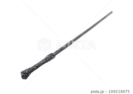 Dark magic wand isolated on white background with clipping path Dark magic wand isolated on white background with clipping path 109218075