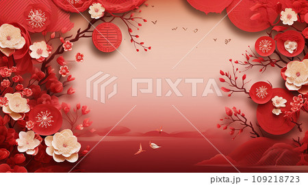 Chinese new year red background Chinese new year red background 109218723