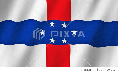 Netherlands Antilles flag waving in the wind. Flag of Netherlands Antilles images 109220423