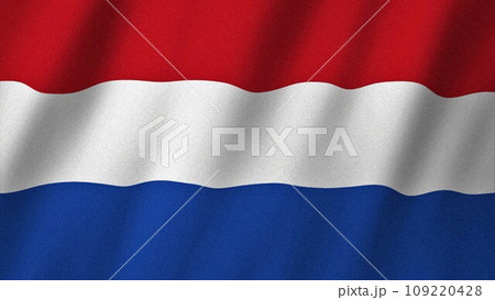 Netherlands flag waving in the wind. Flag of Netherlands images 109220428