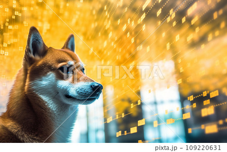 未来的な柴犬 109220631