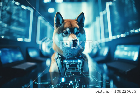 未来的な柴犬 109220635