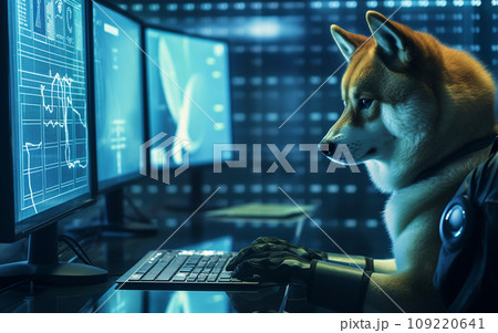 未来的な柴犬 109220641