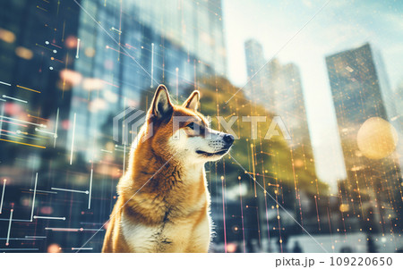 未来的な柴犬 109220650