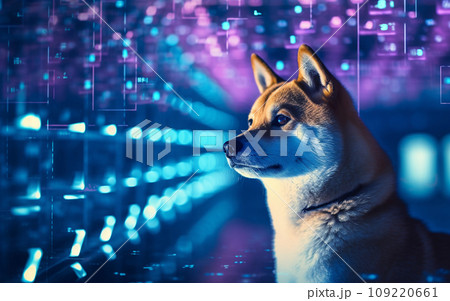 未来的な柴犬 109220661