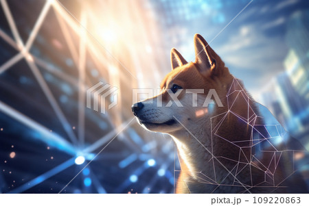 未来的な柴犬 109220863