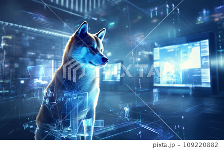未来的な柴犬 109220882