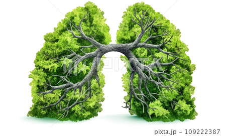 Tree shaped lungs, A powerful symbol merging human breath Tree shaped lungs, A powerful symbol merging human breath 109222387