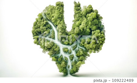 Heart shaped tree, Symbolizing natures lifeblood Heart shaped tree, Symbolizing natures lifeblood 109222489