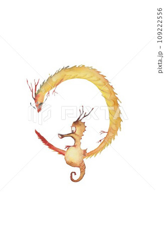 年賀素材 辰年 竜の落とし子 年賀素材 辰年 竜の落とし子 109222556