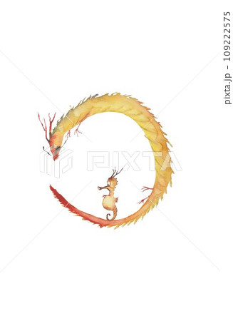 年賀素材 辰年 竜の落とし子 年賀素材 辰年 竜の落とし子 109222575