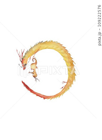 年賀素材 辰年 竜の落とし子 年賀素材 辰年 竜の落とし子 109222576