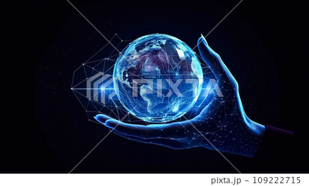 In caring hands, A man gently holds our plane 109222715