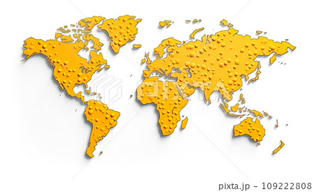 Textured world, A rich and intricate map illustration 109222808