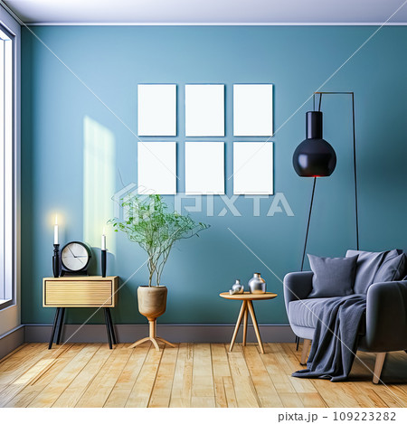 Design dreams unfold in watercolor a chic apartment with modular paintings mockup Design dreams unfold in watercolor a chic apartment with modular paintings mockup 109223282