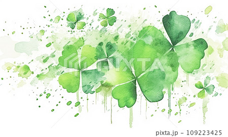 watercolor masterpiece featuring the iconic clover 109223425
