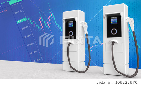 The EV station for technology or transport concept 3d rendering. 109223970