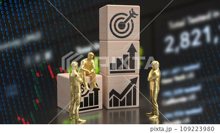 The man figure and wood cube for Business concept 3d rendering. The man figure and wood cube for Business concept 3d rendering. 109223980