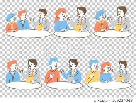 人們在聽專家的講解_set_color 109224342