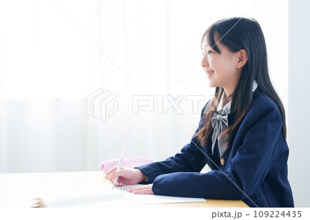 学校で勉強をする女の子 学校で勉強をする女の子 109224435