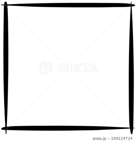 シンプルな手書き風フレーム シンプルな手書き風フレーム 109224724