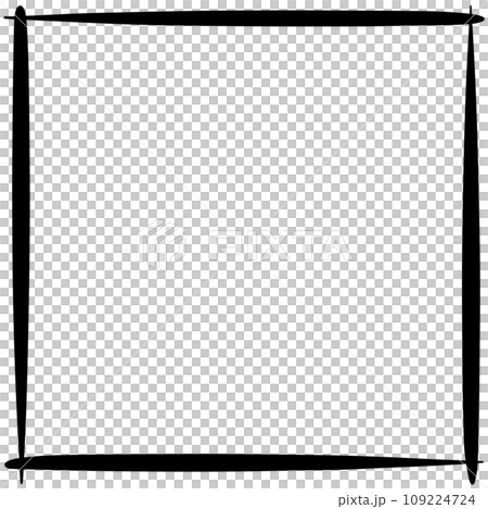 シンプルな手書き風フレーム シンプルな手書き風フレーム 109224724