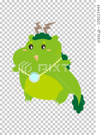 Illustration material of a cute chubby dragon 109225444