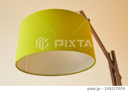 a lamp in home against white wall  109227059