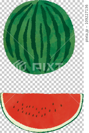 Watermelon watercolor style illustration material Watermelon watercolor style illustration material 109227136