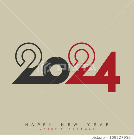 Happy new year 2024 design with unique numbers. Premium vector design for poster, banner, greeting and new year 2024 celebration. Vector Happy new year 2024 design with unique numbers. Premium vector design for poster, banner, greeting and new year 2024 celebration. Vector 109227956