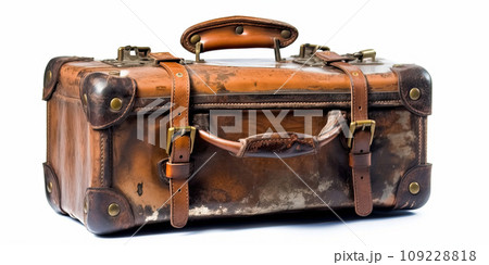 Pile of old vintage bag suitcases Pile of old vintage bag suitcases 109228818