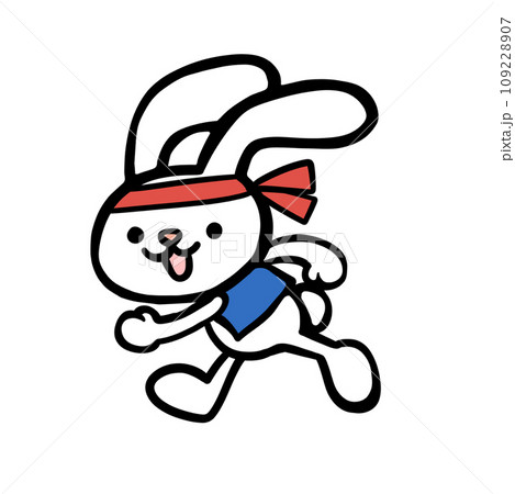 走るうさぎのイラスト 走るうさぎのイラスト 109228907