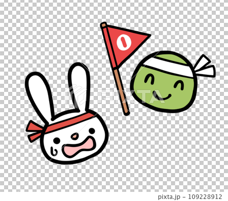 Illustration of rabbit and tortoise Illustration of rabbit and tortoise 109228912