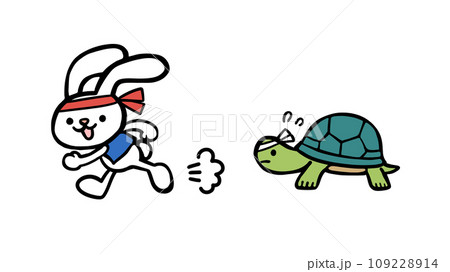 うさぎとかめのイラスト うさぎとかめのイラスト 109228914