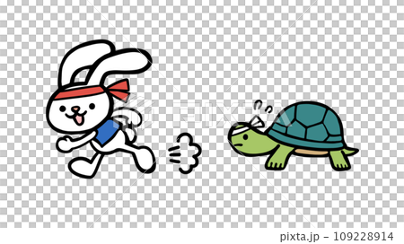 うさぎとかめのイラスト うさぎとかめのイラスト 109228914