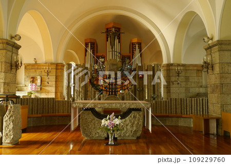 宇都宮の松が峰教会は重厚な大谷石造りの建物で、その美しさは芸術作品のようです。 宇都宮の松が峰教会は重厚な大谷石造りの建物で、その美しさは芸術作品のようです。 109229760