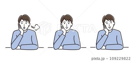 頬杖をつく男性 109229822